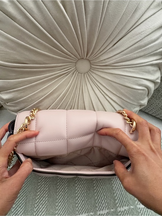 Michael Kors Blush Quilted Shoulder Bag with Gold Hardware main image 9